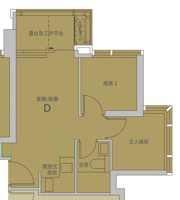 D室平面圖（摘自賣方資料）