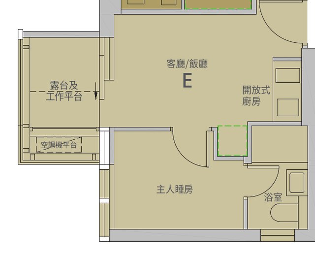 E室平面圖（摘自賣方資料）